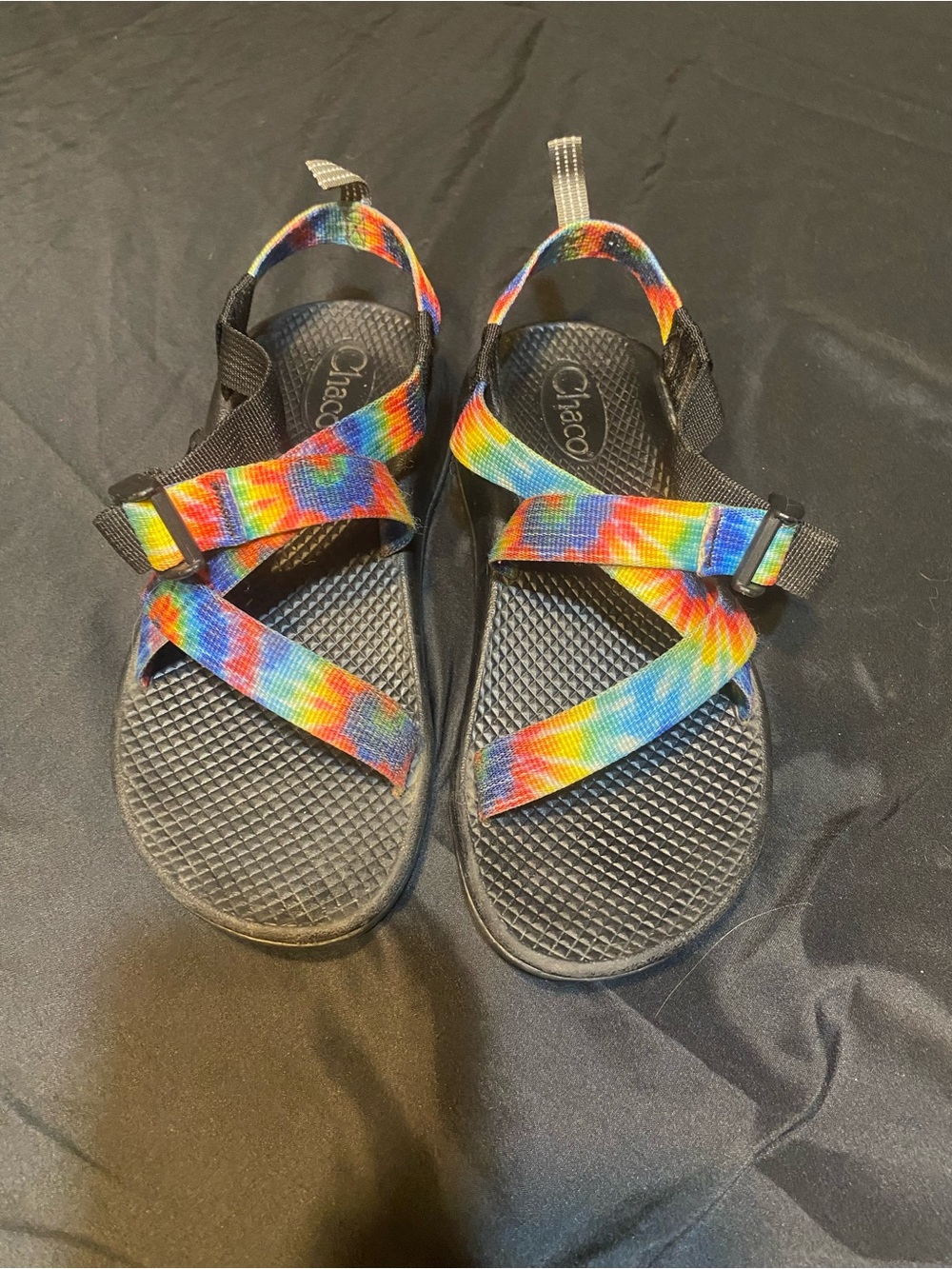 Chaco Multicolor Tie-Dye Strap Sandals - Black Footbed